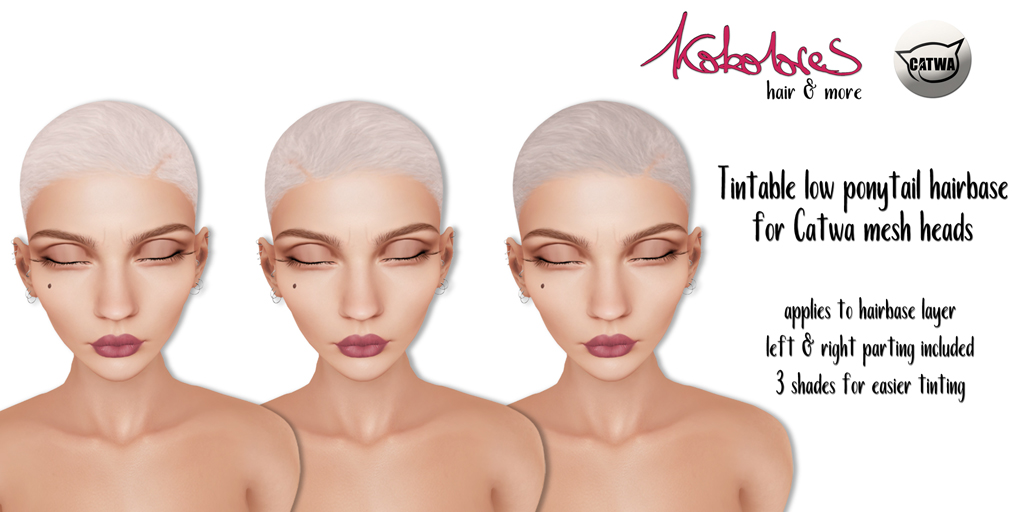 [KoKoLoReS] Tintable low ponytail hairbase - Catwa