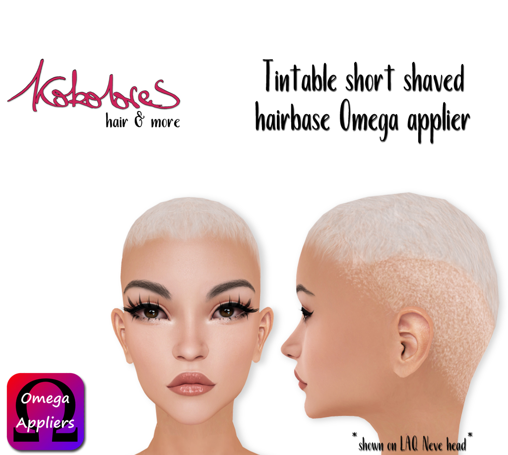 [KoKoLoReS] Tintable short shaved hairbase - Omega